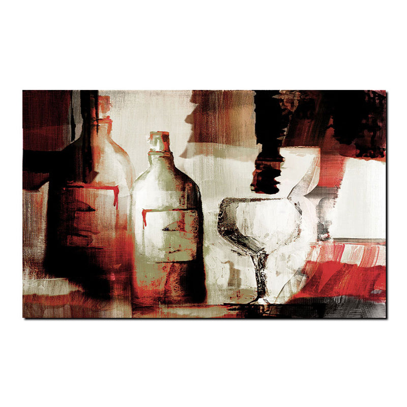 'Abstract Wine' Wrapped Canvas Wall Art
