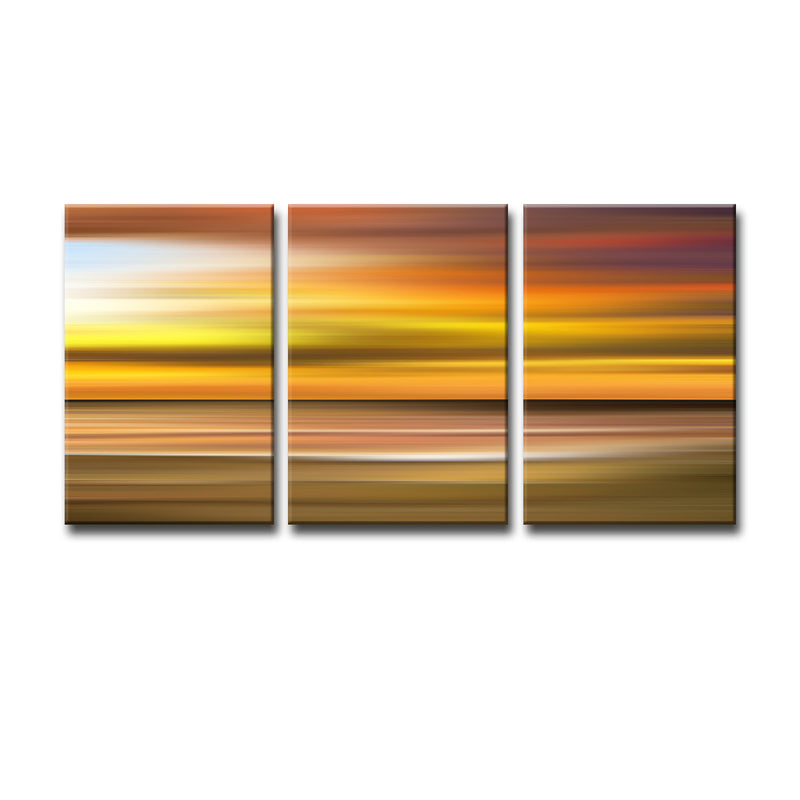 Blur Stripes X' 3 Piece Wrapped Canvas Wall Art Set