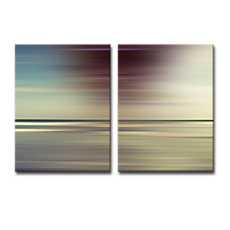 Blur Stripes XIV' 2 Piece Wrapped Canvas Wall Art