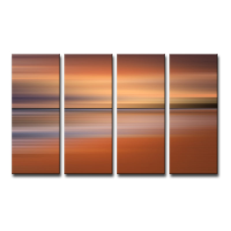 Blur Stripes XLIV' 4 Piece Wrapped Canvas Wall Art Set
