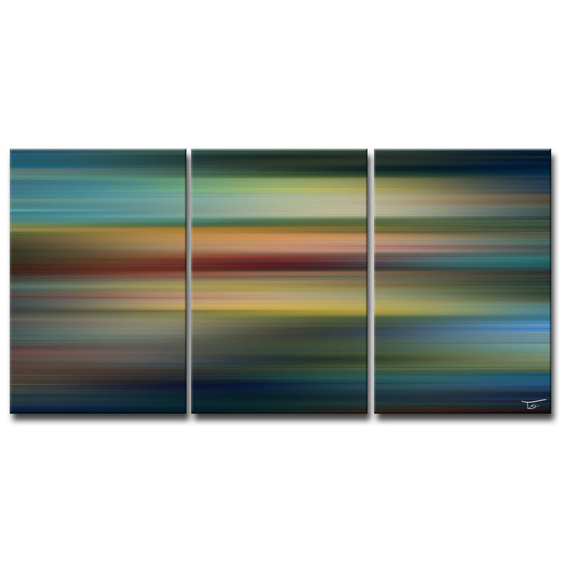 Blur Stripes LVII' Wrapped Canvas Wall Art Set
