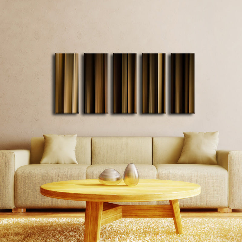 Blur Stripes VII' 5 Piece Wrapped Canvas Wall Art Set