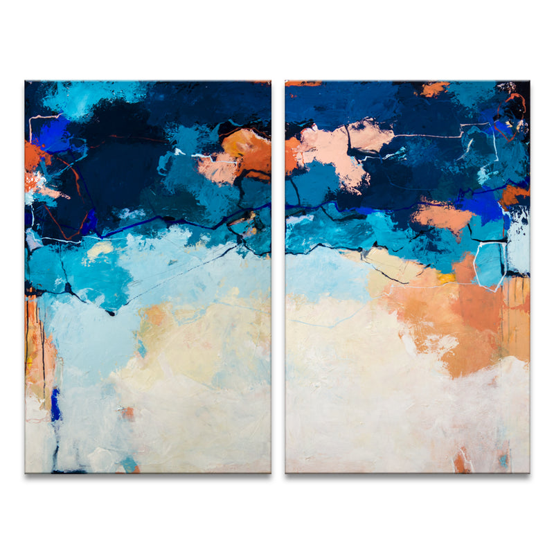 'Summer Fiesta I & II' Wrapped Canvas Wall Art