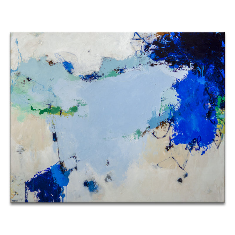 'Color Me Blue' Wrapped Canvas Wall Art