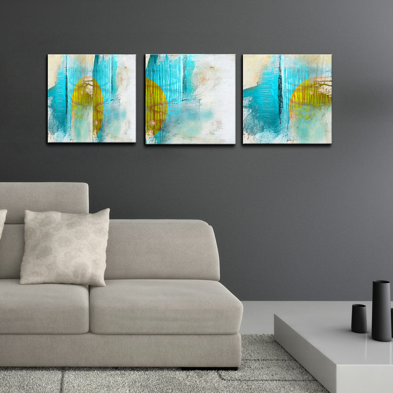 'Abstract' 3-Piece Wrapped Canvas Wall Art Set