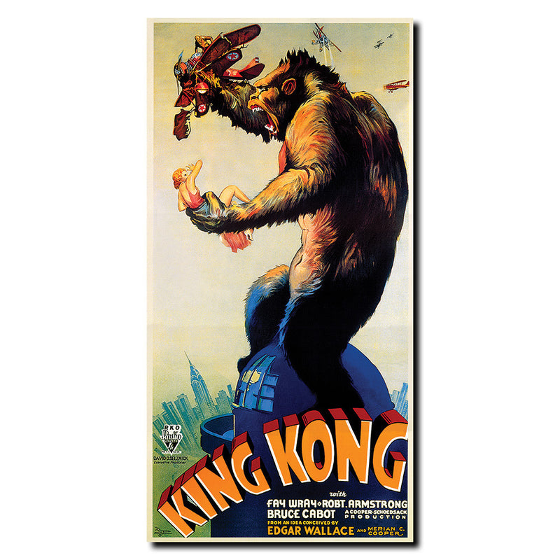 Vintage King Kong Wrapped Wrapped Canvas Wall Art