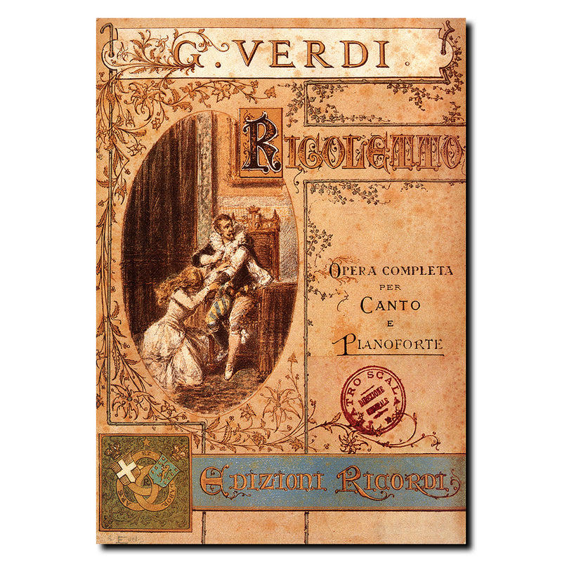 Vintage Verdi Rigoletto Opera Wrapped Canvas Wall Art