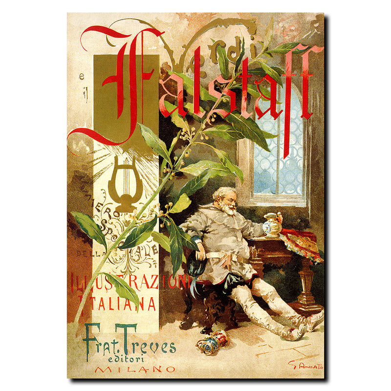 Vintage Verdi Falstaff Wrapped Canvas Wall Art