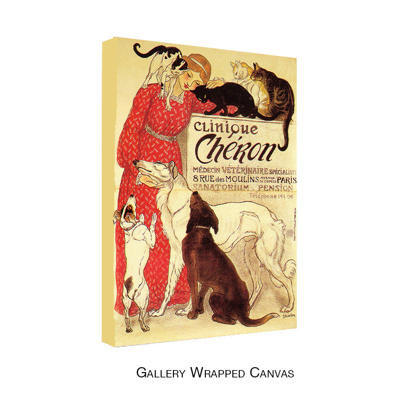 Vintage Clinique Cheron by Theophile A. Steinlen Wrapped Wrapped Canvas Wall Art