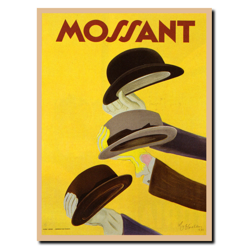 Vintage Mossant by Leonetto Cappiello Wrapped Wrapped Canvas Wall Art