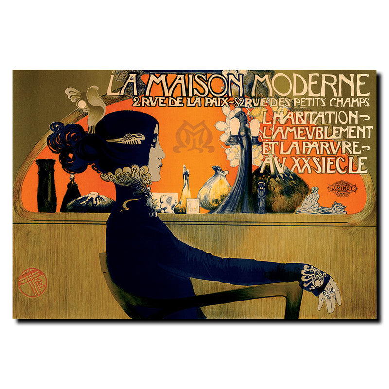 Vintage La Maison Moderne Wrapped Wrapped Canvas Wall Art