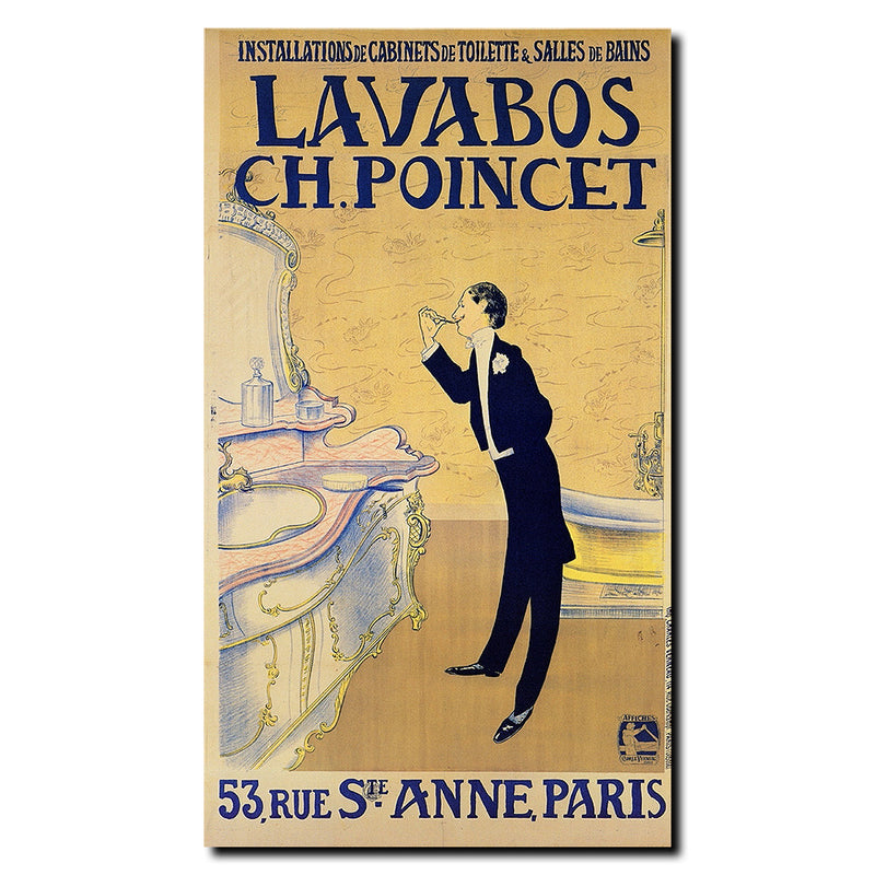 Vintage Lavabos ch. Ponchet Wrapped Wrapped Canvas Wall Art