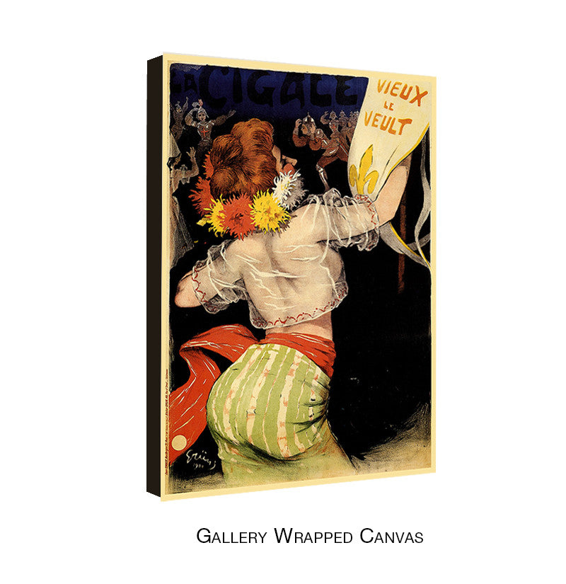 Vintage Vieux le Veult Wrapped Canvas Wall Art