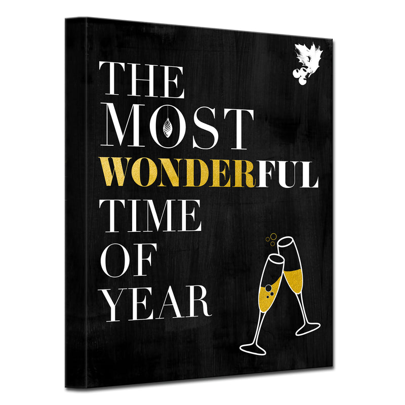 'Time of Year'  Christmas Textual Wall Art