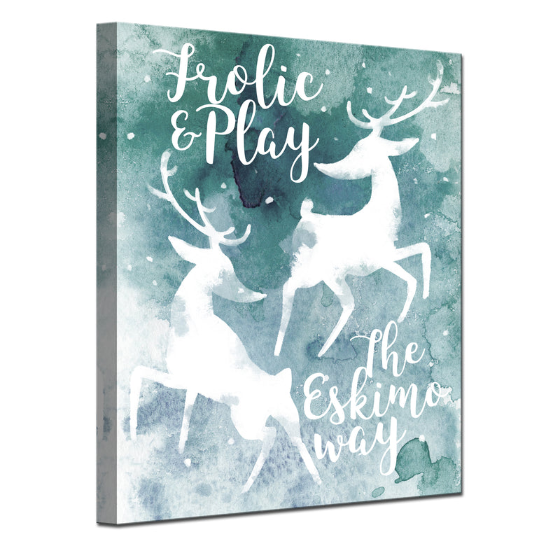 'Frolic'  Christmas Textual Wall Art