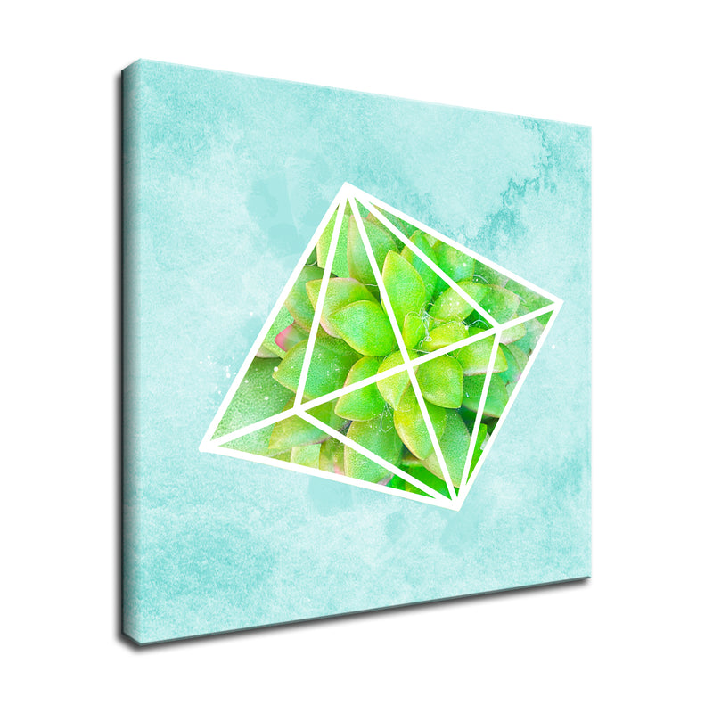 'Crystal Terrarium IV' Succulent Wall Art