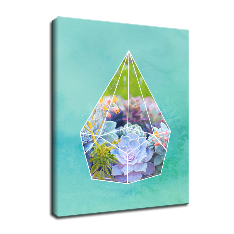 'Terrarium Bloom' Succulent Wall Art