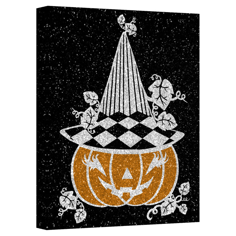 'Glamoween Pumpkin V' Halloween  Wall Art