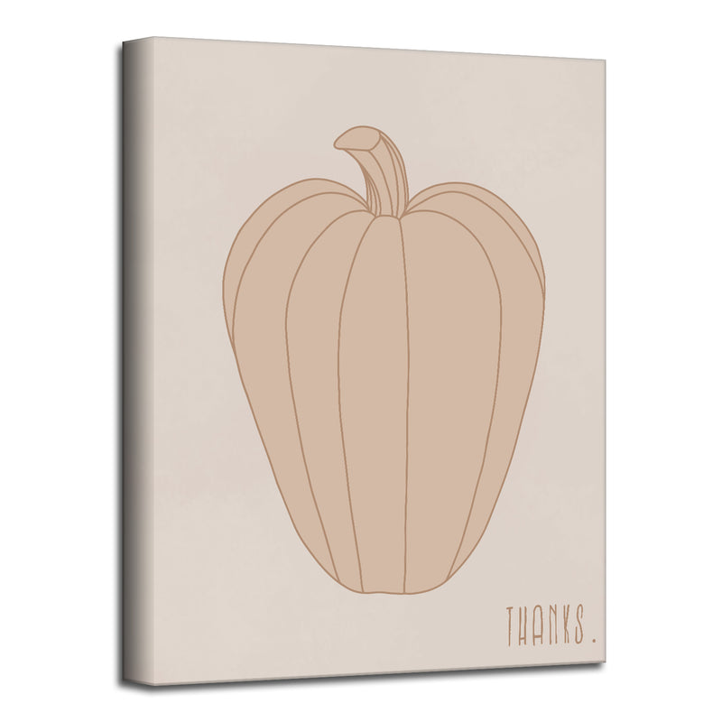 'Minimal Pumpkin I' Fall Wall Art