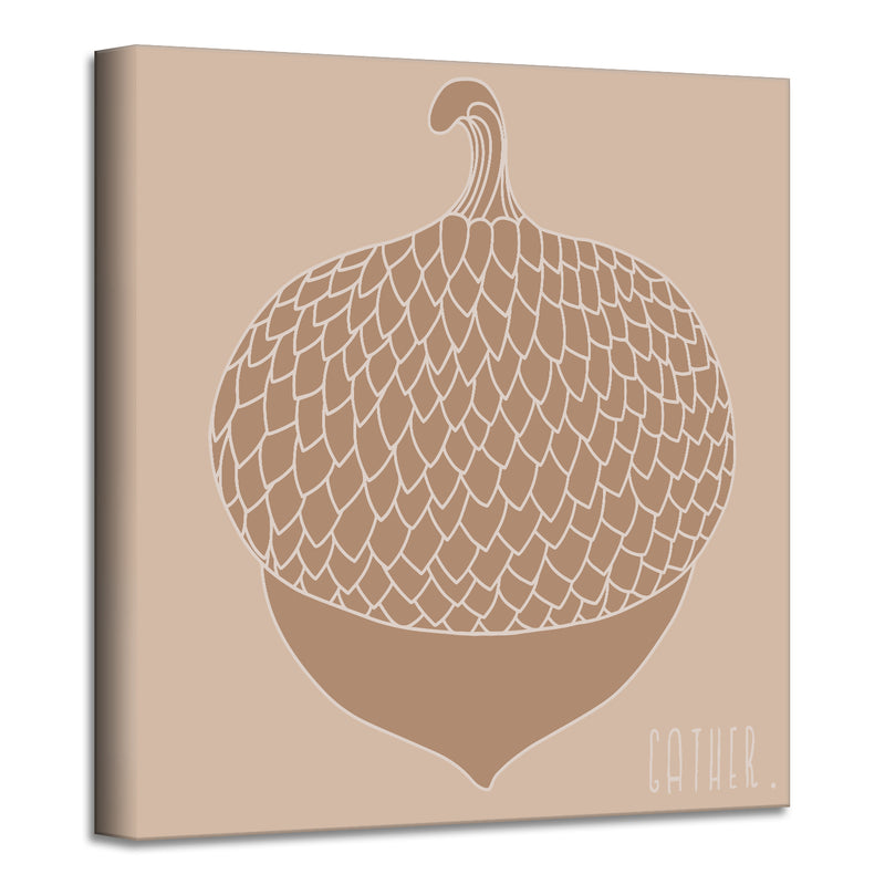'Minimal Acorn' Fall Wall Art