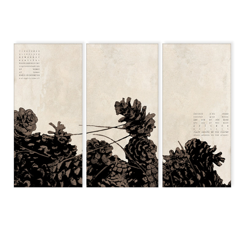 'Poetica XIX' 3 Piece Wrapped Canvas Wall Art Set