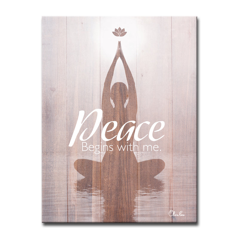 Peace Begins with Me' Inspirational Wall Art