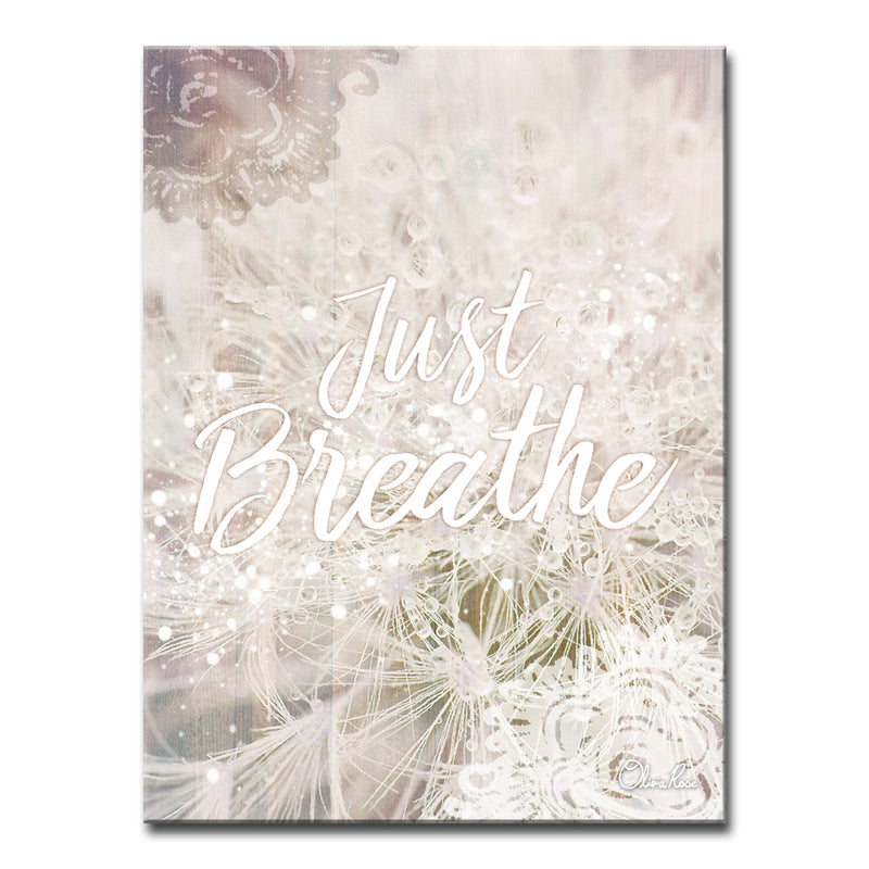 Just Breathe' Inspirational Wall Art