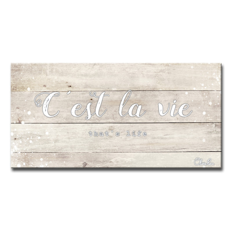 'La Vie' Inspirational Canvas Art