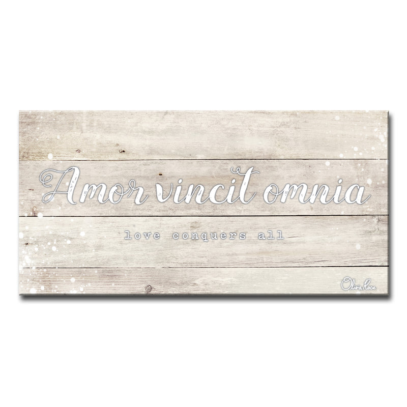 'Love Conquers' Inspirational Canvas Art