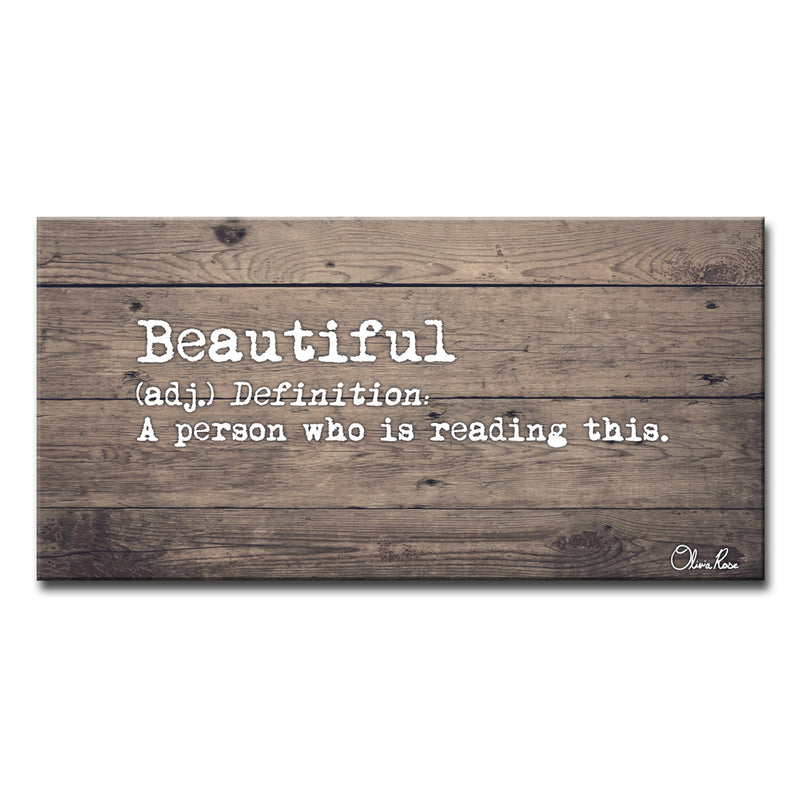 'Define Beautiful' Inspirational Canvas Art