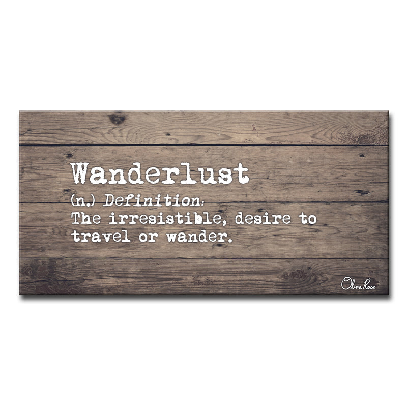 'Define Wanderlust' Inspirational Canvas Art