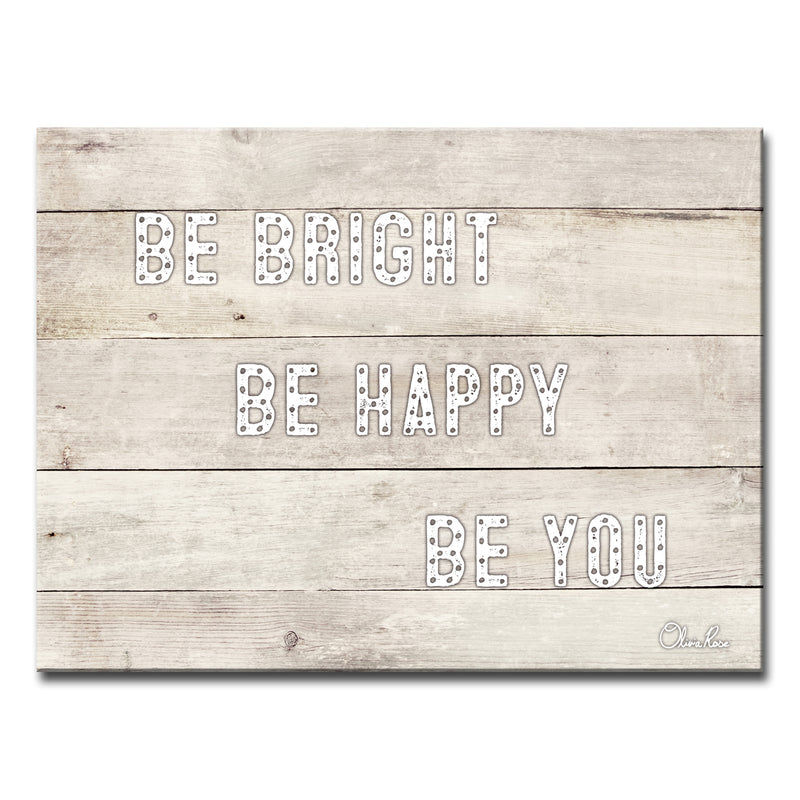 'Be Bright' Inspirational Canvas Art