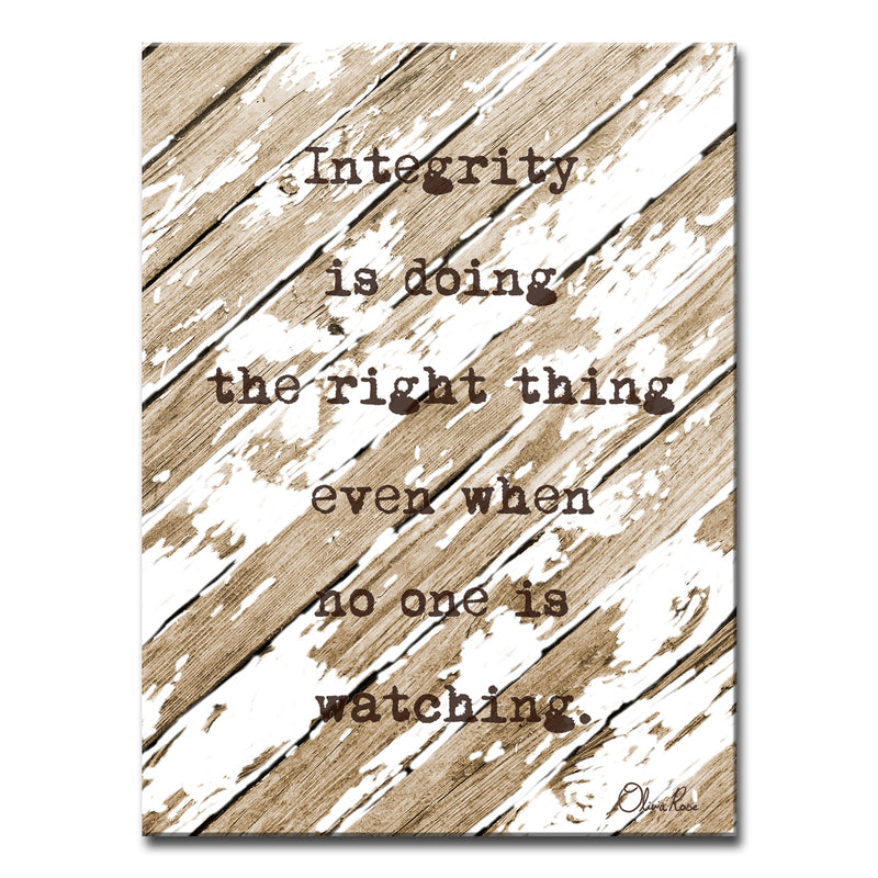 Integrity' Inspirational Wall Art