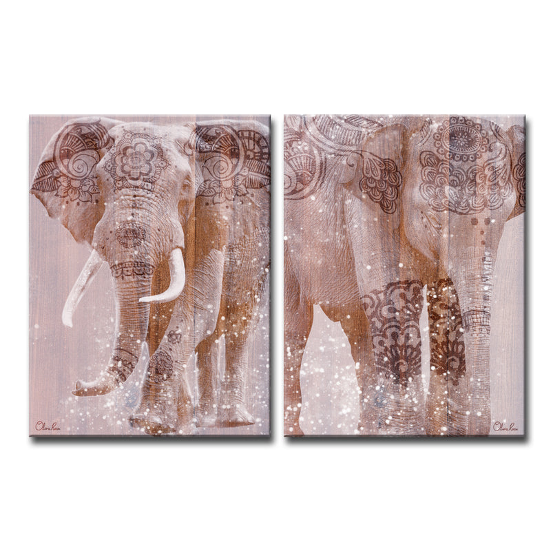 'Wild Zen II-III' Wrapped Canvas Art Set
