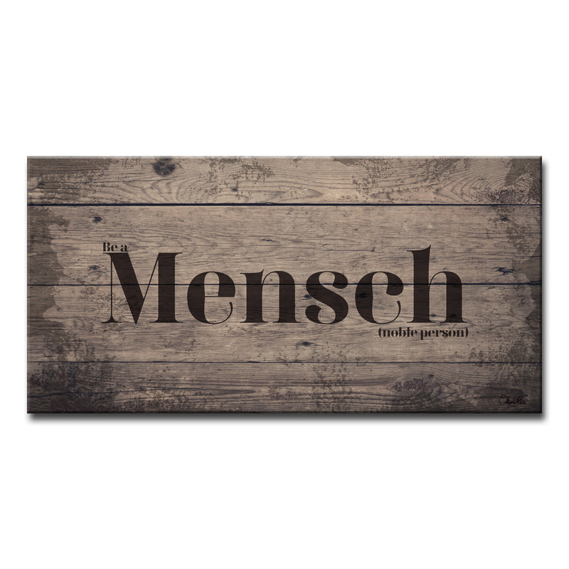'Mensch' Wrapped Canvas Wall Art
