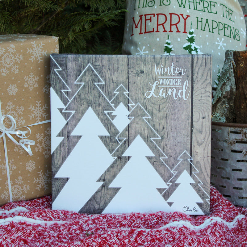 Christmas Many Trees'  Textual Wall Art