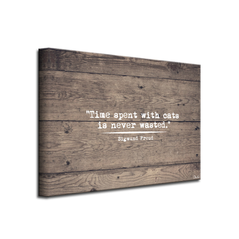 'Time Cats' Wrapped Canvas Pet Wall Art