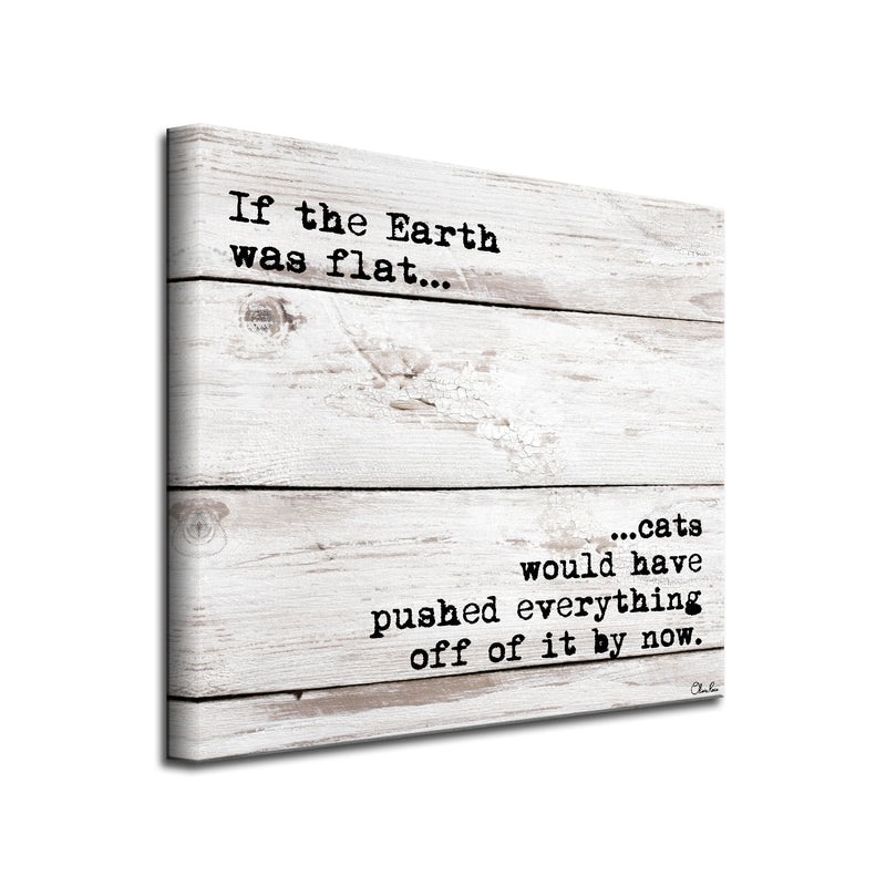 Flat Earth-Cat' Pet Wall Art