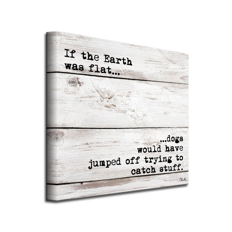 Flat Earth-Dog' Pet Wall Art