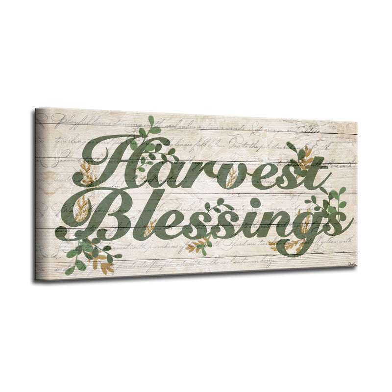 'Harvest Blessings' Wrapped Canvas Fall Wall Art