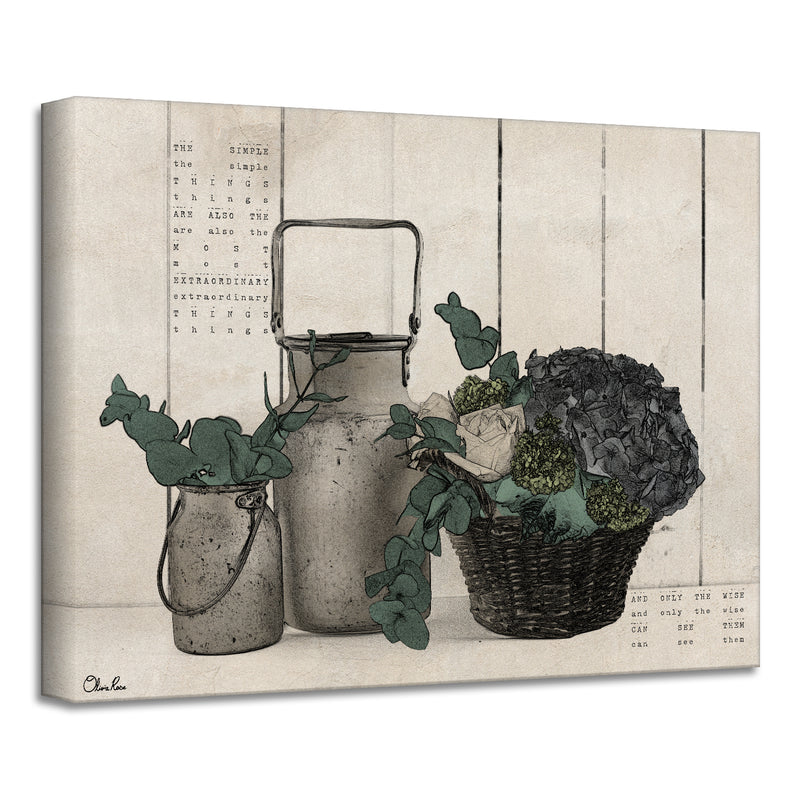 'Poetic Flora X' Wrapped Canvas Floral Wall Art