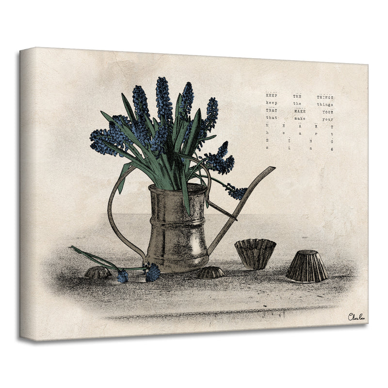 'Poetic Flora XI' Wrapped Canvas Floral Wall Art