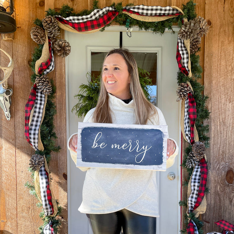 'Be Merry' Holiday Canvas Wall Art