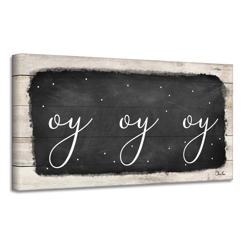 'Oy Oy Oy I' Hanukkah Canvas Wall Art