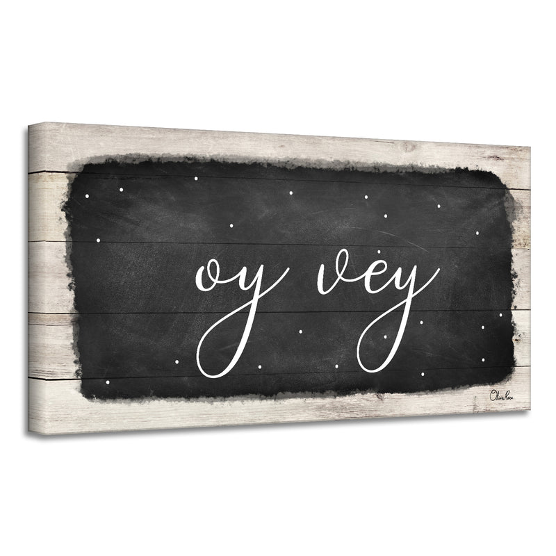 'Oy Vey I' Hanukkah Canvas Wall Art