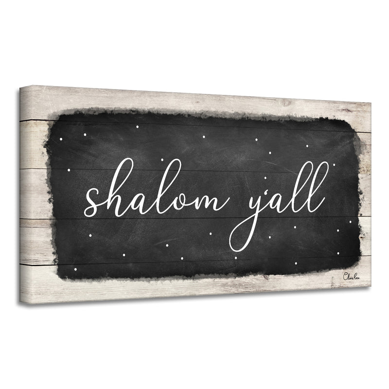 'Shalom Y'all' Hanukkah Canvas Wall Art
