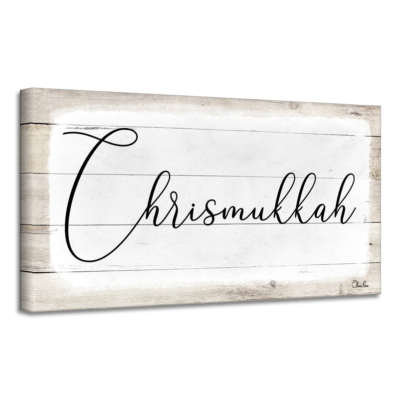 'Chrismukkah' Hanukkah Canvas Wall Art