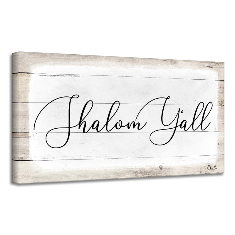 'Shalom Y'all' Hanukkah Canvas Wall Art