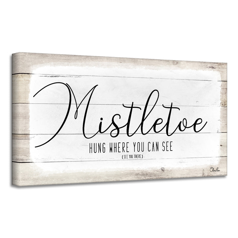 'Mistletoe' Holiday Canvas Wall Art