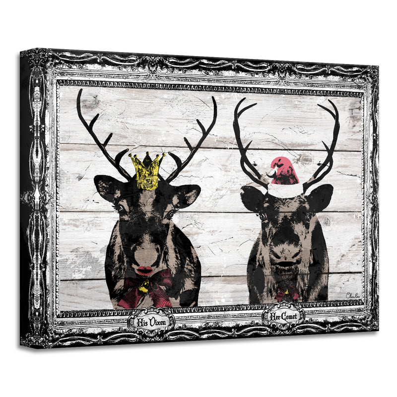 'Vixen & Comet' Holiday Canvas Wall Art